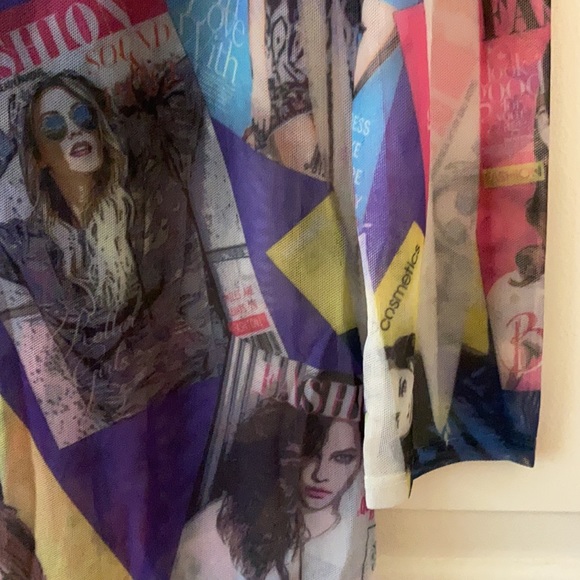 NWT Dress - 1 OF A KINDcolorful midi in a sheer fabric fashion magazines - Plus - Picture 5 of 10